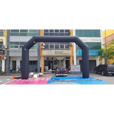 30ft New Black Hexogon Inflatable Arch for sale